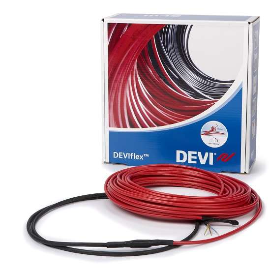 Комплект "Теплый пол" (греющий кабель) двухжильный DEVIflex 18T 1005Вт 54м DEVI 140F1410