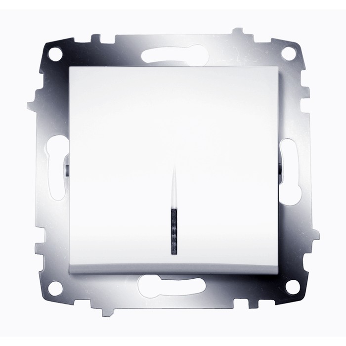 Выключатель одноклавишный ABB COSMO с подсветкой, белый, 619-010200-201