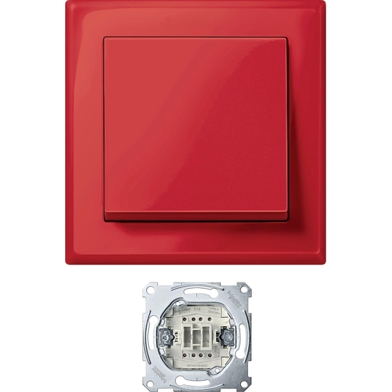 Выключатель одноклавишный Schneider Electric MERTEN JUMBO, рубиново-красный, MTN3341-1406