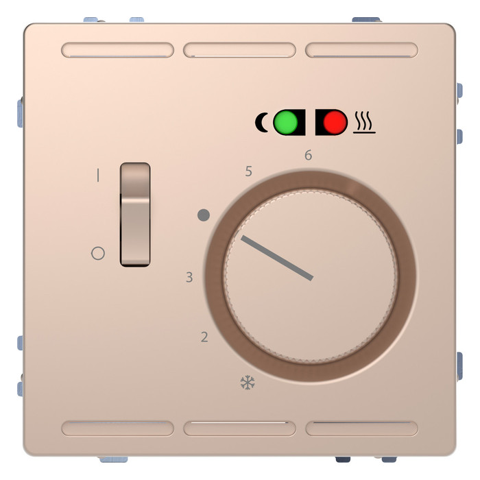 Термостат для теплого пола Schneider Electric MERTEN D-LIFE, с датчиком, шампань, MTN5764-6051