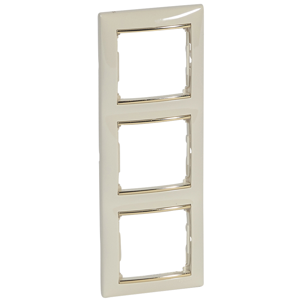 Рамка 3п вер Сл.кость/Зол VLN