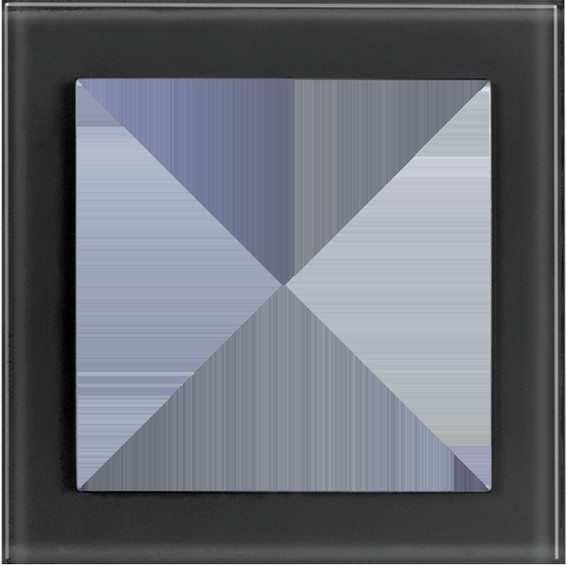 Рамка 1 пост PEHA by Honeywell AURA GLAS, черное стекло, 123111