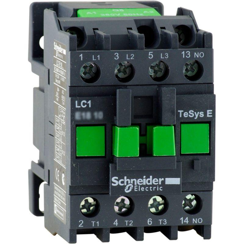 Контактор Schneider Electric 3п 18А 1НО 380В AC TeSys E LC1E1810Q5