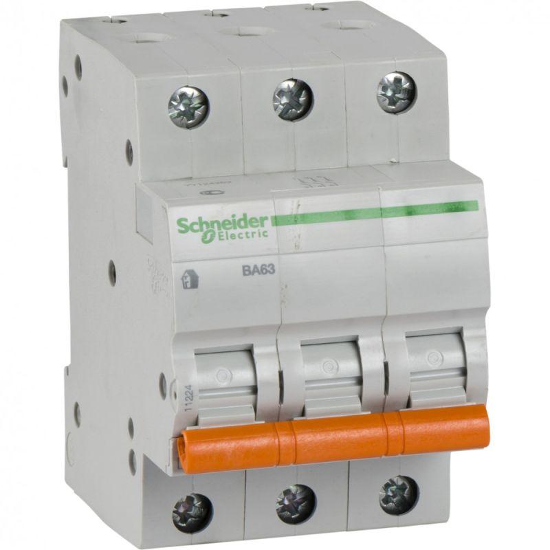 Автоматический выключатель Schneider Electric 3п C 20А 4.5кА BA63   11224