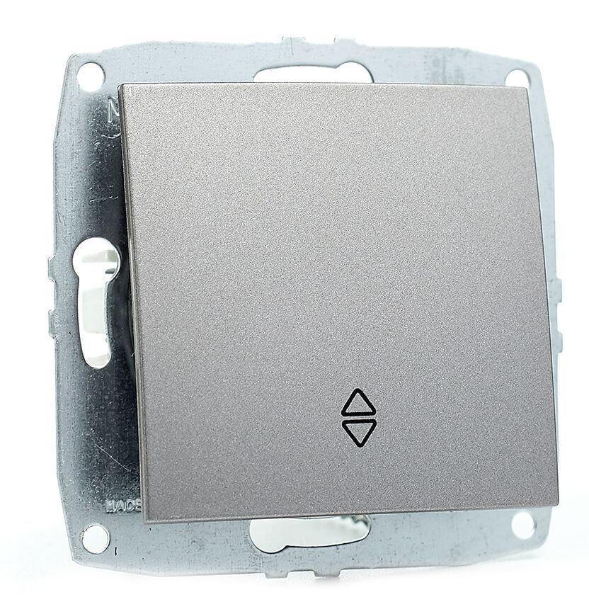 Выключатель одноклавишный проходной Mono Electric Despina/ Larissa антрацит 500-002425-109