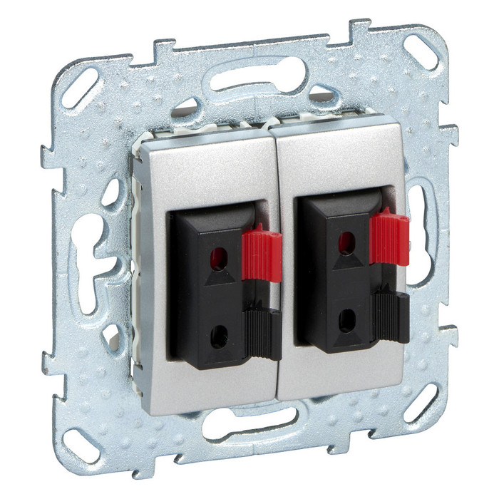 Аудио-розетка Schneider Electric UNICA TOP, металл алюминий, MGU5.8787.30ZD