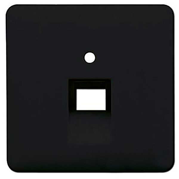 Накладка на розетку информационную Jung CD 500, скрытый монтаж, черный, CD569-1UASW