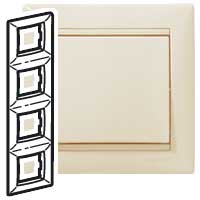 Рамка 4п вер Сл.кость Valena