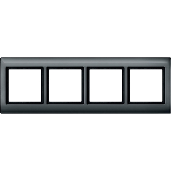 Рамка 4 поста Schneider Electric MERTEN AQUADESIGN IP44, антрацит, MTN400414