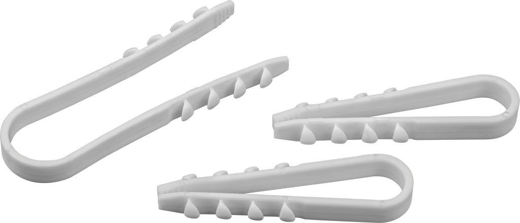 Дюбель-хомут 19-25мм нейлон белый (50шт)