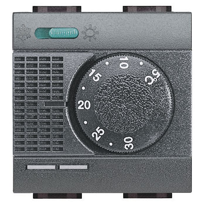 Термостат комнатный BTicino LIVING LIGHT, антрацит, L4442