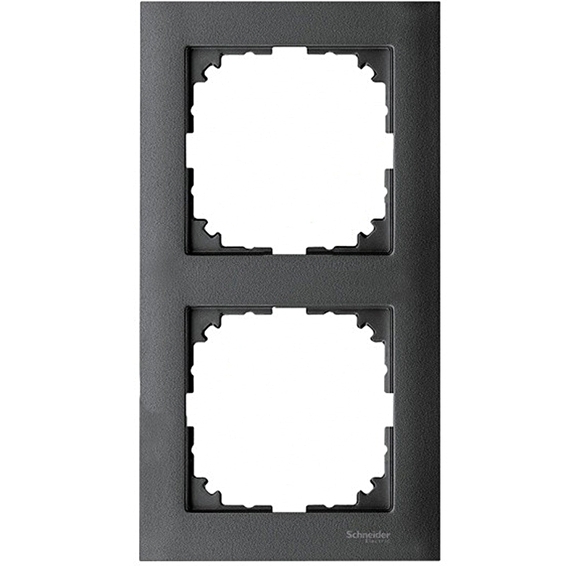Рамка 2 поста Schneider Electric MERTEN M-PURE, антрацит, MTN4020-3614