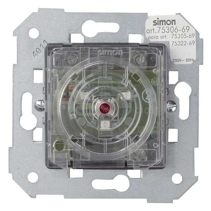 Выключатель 1-клавишного кнопочный Simon SIMON 75 с подсветкой, 500 Вт, 75306-69
