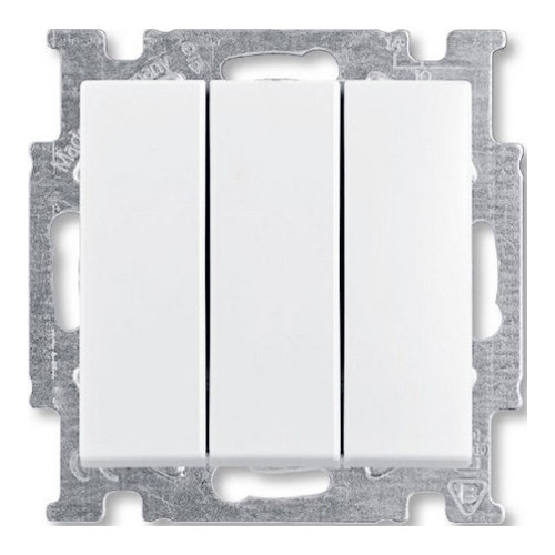 Трехклавишный выключатель ABB BASIC 55, альпийский белый, 2CKA001012A2155