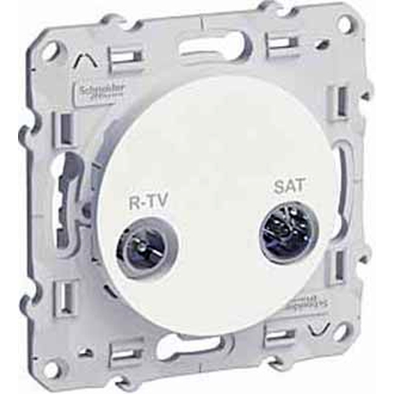 Розетка TV-SAT Schneider Electric ODACE, скрытый монтаж, белый, S52R455