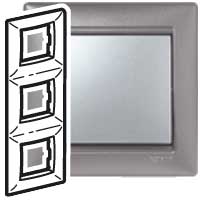 Рамка 3п вер Титан Valena