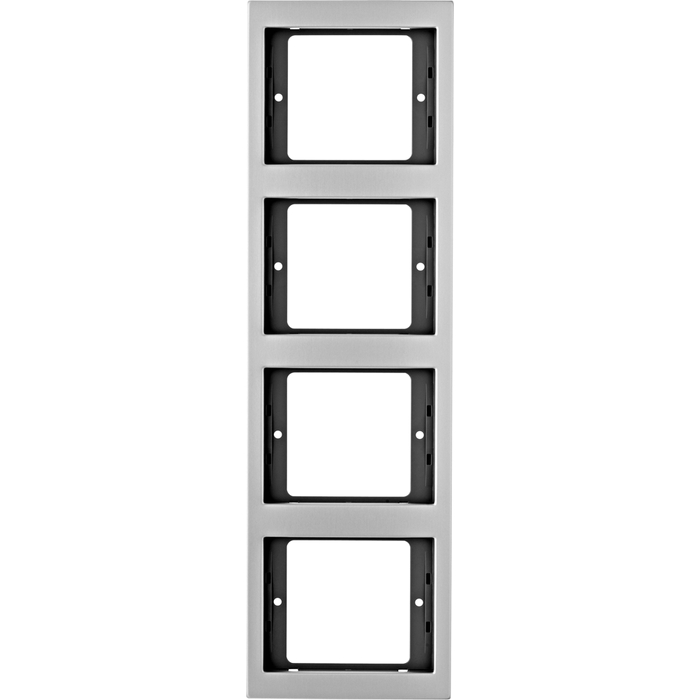 Рамка 4 поста Berker, вертикальная, алюминий, 13437003