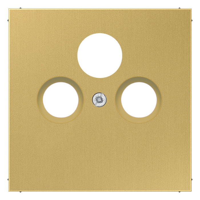 Накладка на розетку телевизионную Jung LS METAL, скрытый монтаж, латунь, ME2990SATC