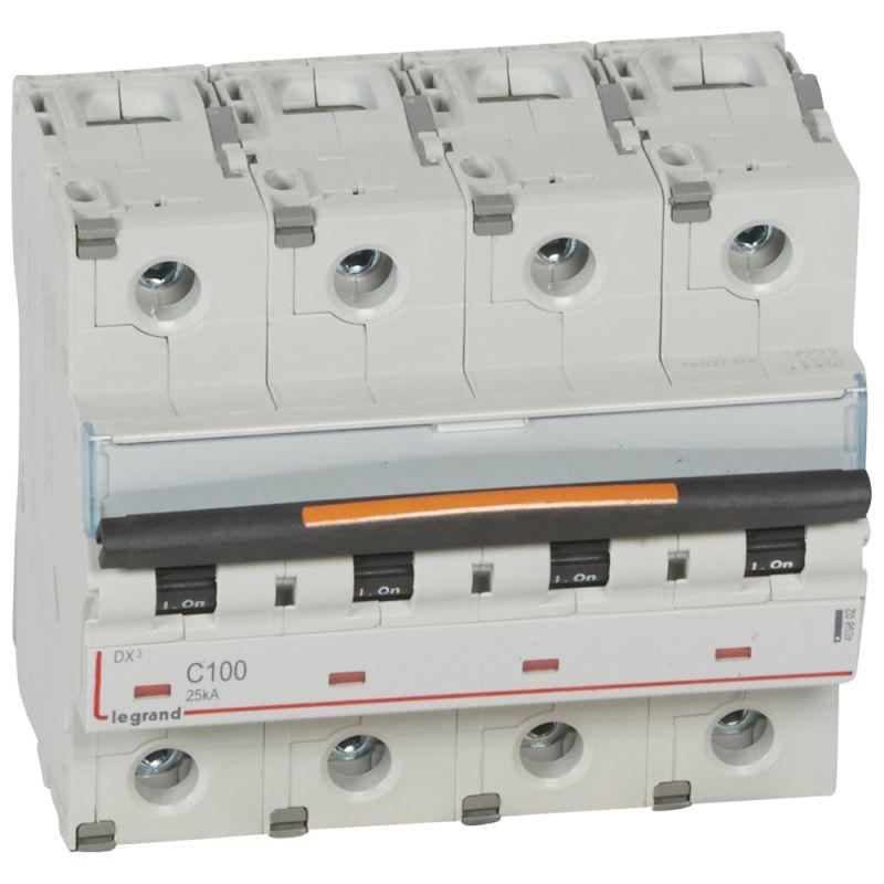 Выключатель автоматический модульный 4п C 100А 25кА DX3 Leg 409802