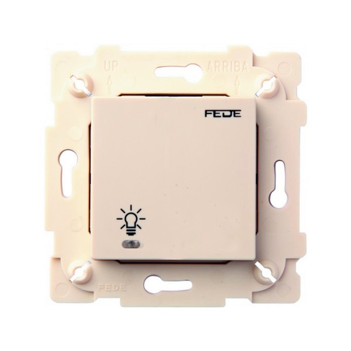 Выключатель сенсорный одноклавишный FEDE коллекции FEDE, бежевый, FD28601-A