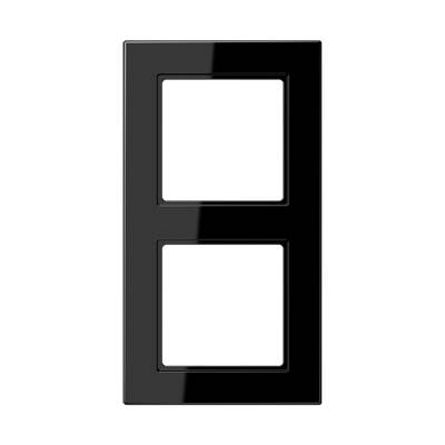 Рамка 2 поста Jung A 550, черный блестящий, A5582BFSW