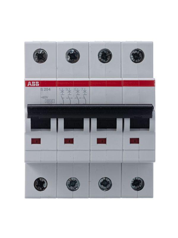 Автоматический выключатель ABB   4п C 25А 6кА S204 C25  2CDS254001R0254