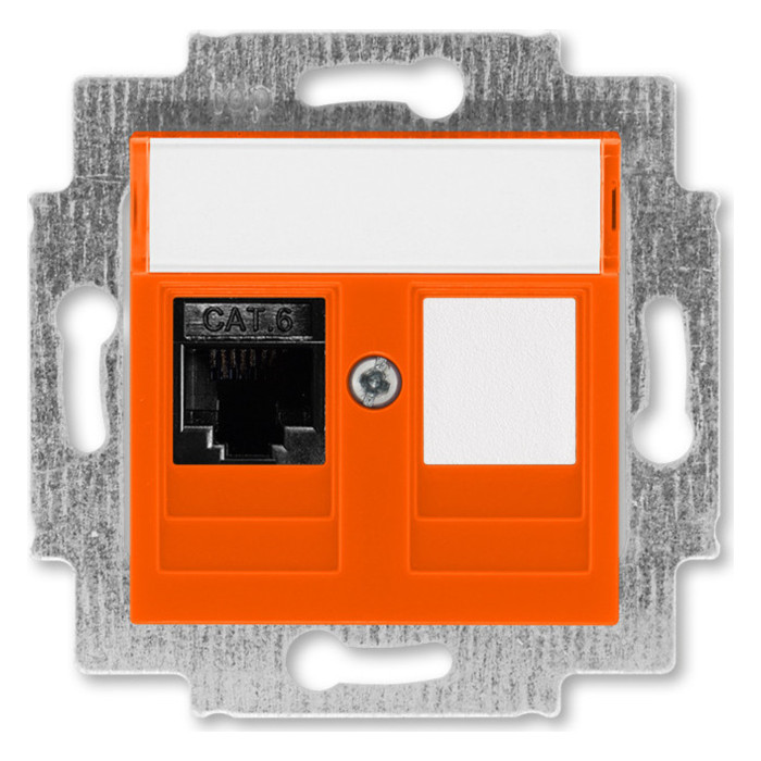 Розетка компьютерная RJ45 ABB LEVIT, , оранжевый, 2CHH296117A6066
