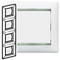 Рамка 4п вер Бел/Крист Valena