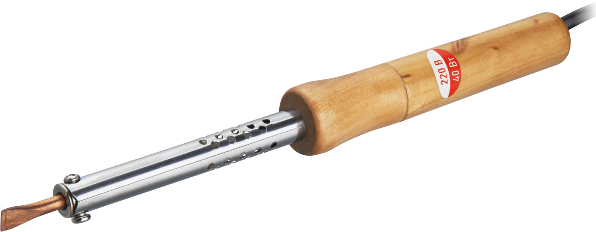 Паяльник ОНЛАЙТ 90 221 OSE-Pes06-40W-CP (дерево, клин прямой)