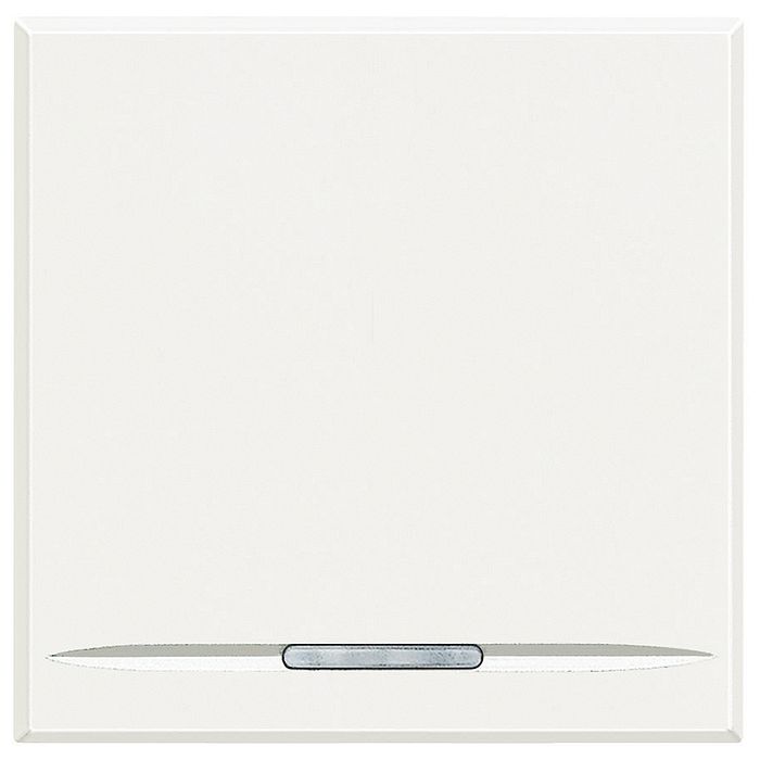 Выключатель одноклавишный перекрестный BTicino AXOLUTE с возможностью подсветки, белый, HD4054M2
