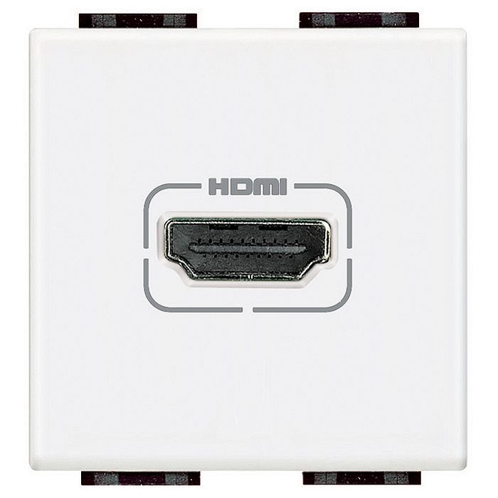 Розетка HDMI BTicino LIVING LIGHT, скрытый монтаж, белый, N4284