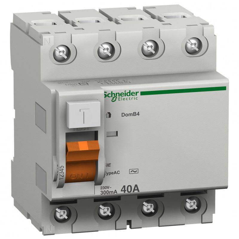 Выключатель дифференциального тока (УЗО) Schneider Electric 4п 63А 300мА тип AC ВД63 Домовой  11468