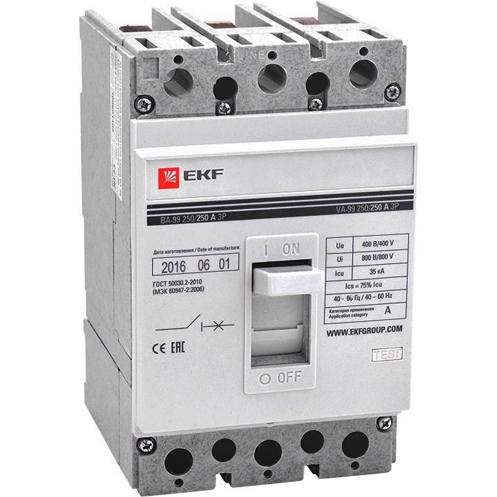 Автоматический выключатель EKF 3п 250/200А 35кА ВА-99 PROxima  mccb99-250-200