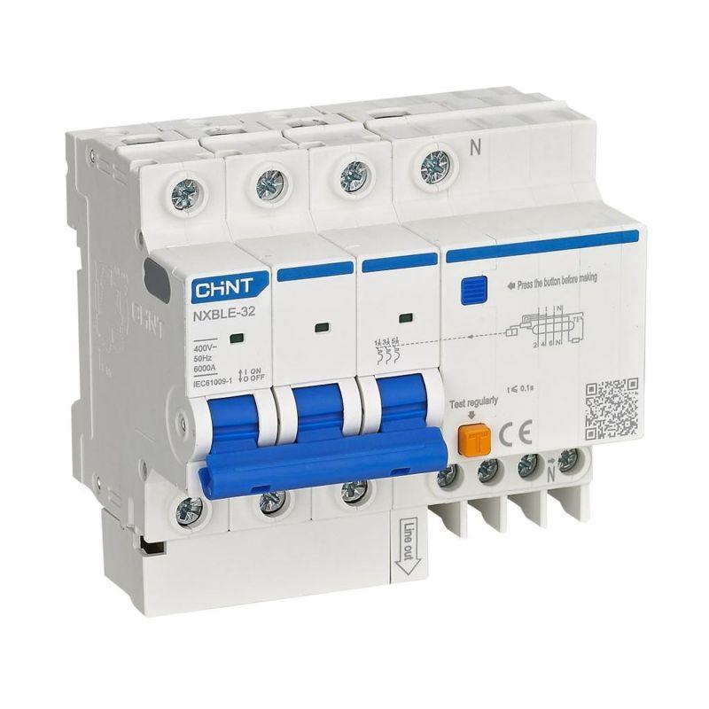 Выключатель автоматический дифференциального тока 30мА тип AC 6кА NXBLE-32 3P+N C32 (R) CHINT 819515