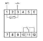 Реле промежуточное PK-1P/Un (монтаж на DIN-рейке 35мм 12В AC/DC 16А перекл.) F&F EA06.001.001