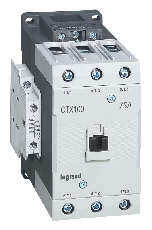 Контактор Legrand CTX-3 3P 75А 2НО 2HЗ ~380В торц. зажим 416198