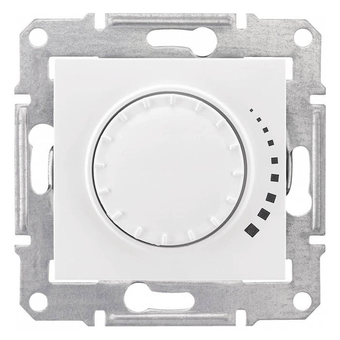 Светорегулятор поворотно-нажимной Schneider Electric SEDNA, 325 Вт, белый, SDN2200721