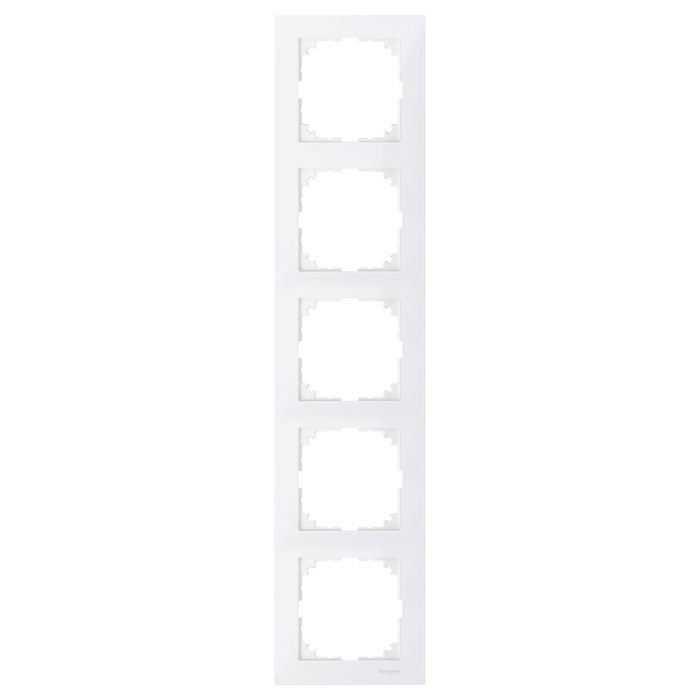 Рамка 5 постов Schneider Electric MERTEN M-PURE, полярно-белый, MTN4050-3619