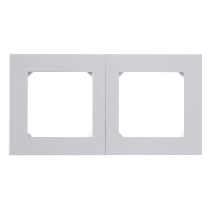 Рамка 2 поста ABB LEVIT, серый // белый, 2CHH015020A6016