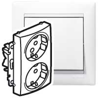 Розетка 2X2К+З б/рамки шт безвинт БЕЛ VLN