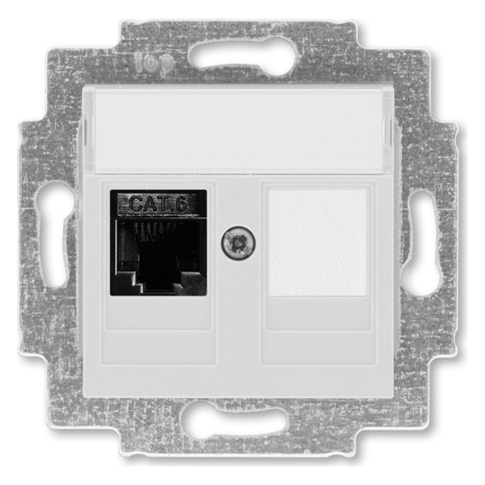 Розетка компьютерная RJ45 ABB LEVIT, , серый, 2CHH296117A6016