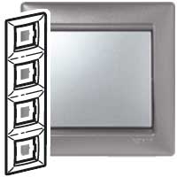 Рамка 4п вер Титан Valena