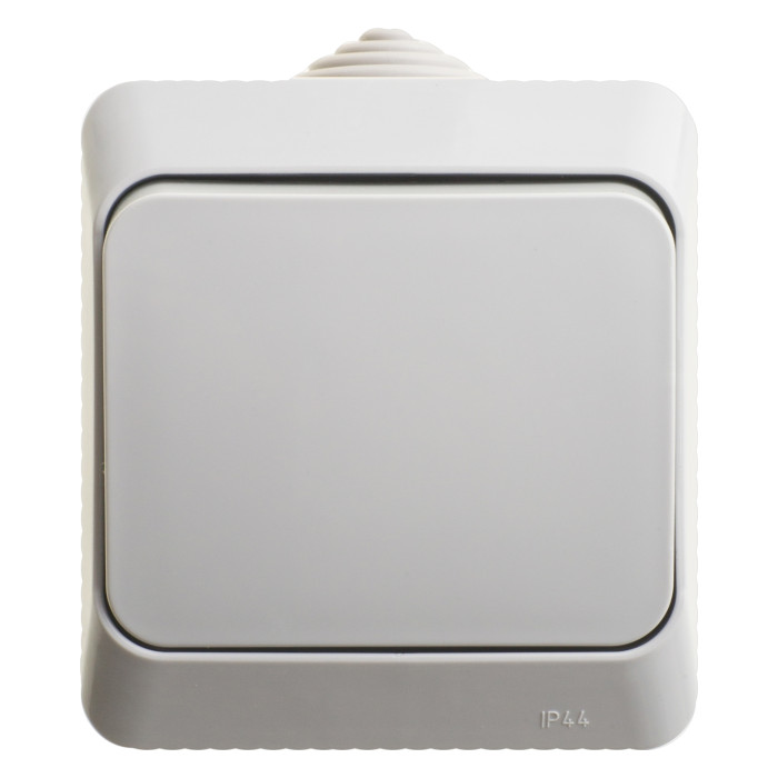 Выключатель одноклавишный кнопочный Schneider Electric ЭТЮД, серый, KA10-041C