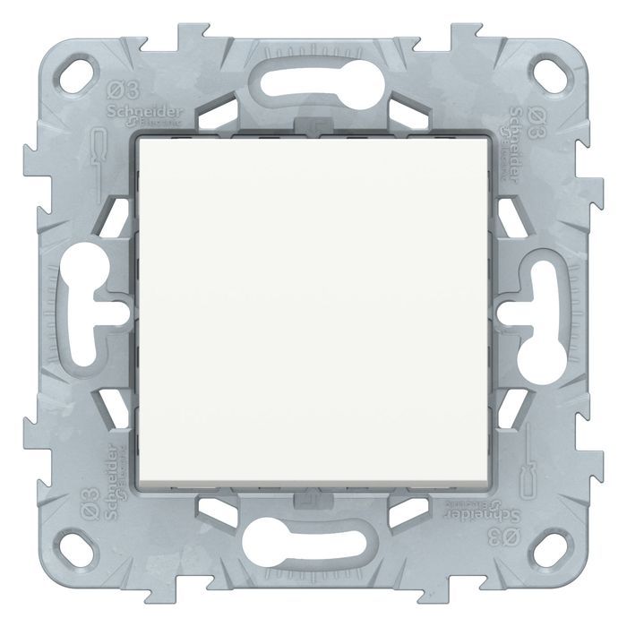 Выключатель одноклавишный кнопочный Schneider Electric UNICA NEW, белый, NU520618