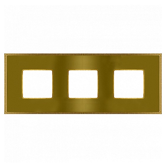 Рамка 3 поста FEDE BELLE EPOQUE, bright gold//bright gold, FD01433OBOB