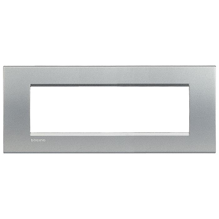 Рамка 7 модулей BTicino LIVING LIGHT, алюминий, LNA4807TE