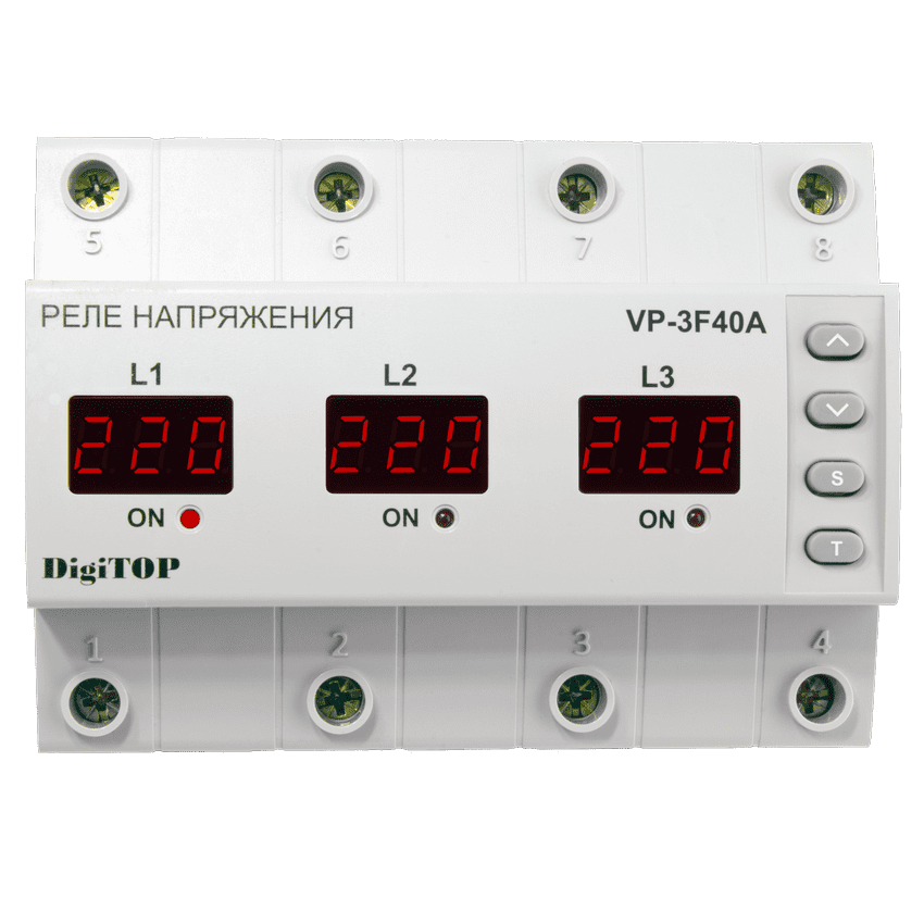 Реле напряжения 63а купить. DIGITOP VP-3f40a. DIGITOP VP-3f63a. DIGITOP PS-40a. Переключатель фаз DIGITOP PS-63a.