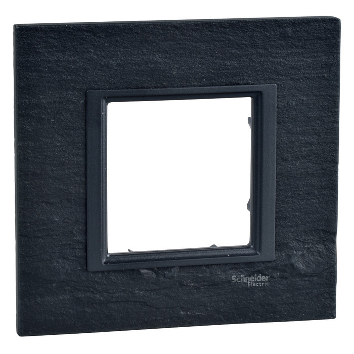 Рамка 1 пост Schneider Electric UNICA CLASS, черный камень, MGU68.002.7Z1