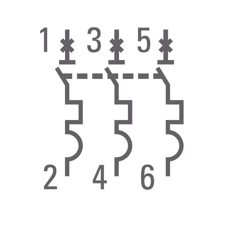 Выключатель автоматический модульный 3п B 32А 4.5кА ВА 47-63 PROxima EKF mcb4763-3-32B-pro