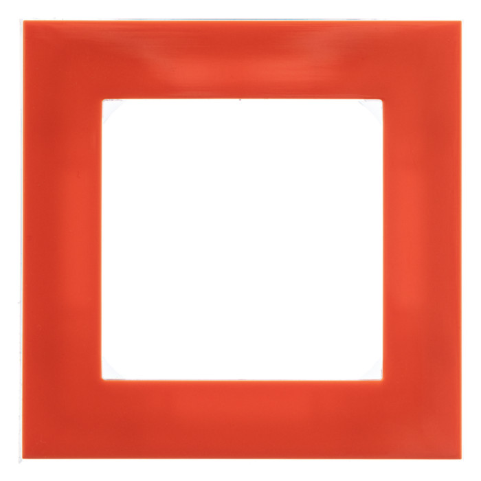 Рамка 1 пост ABB LEVIT, оранжевый // дымчатый черный, 2CHH015010A6066